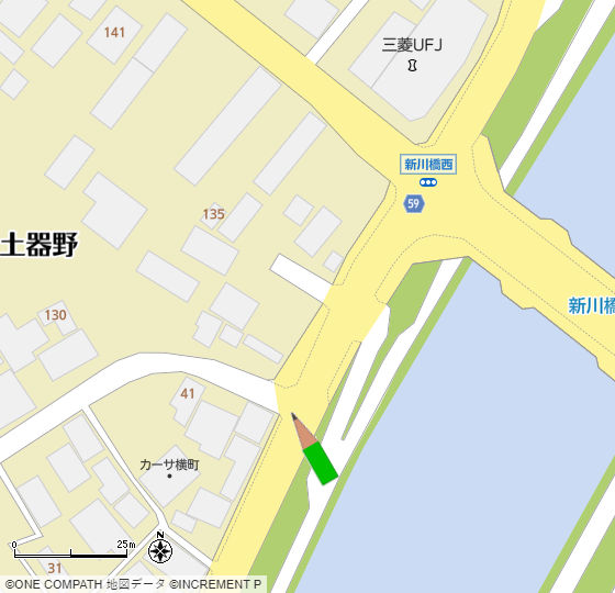 美濃路の地図 津島街道の道標