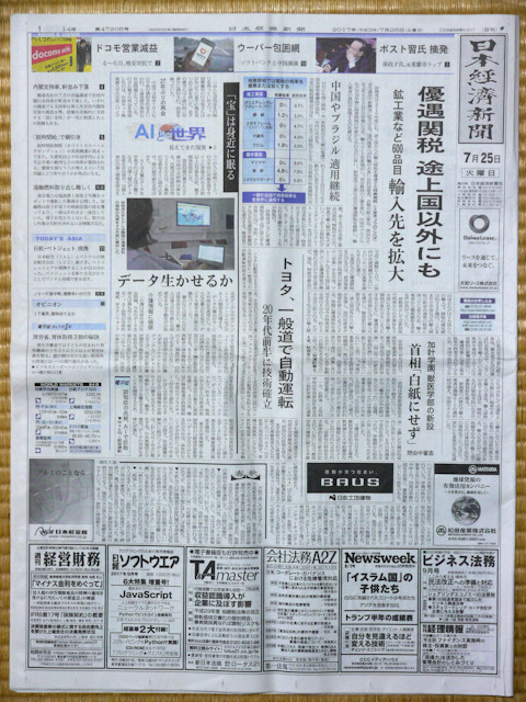 Panasonic DMC-GH2による新聞の複写　全面