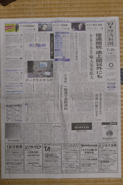 Panasonic DMC-FZ1000による新聞の複写　全面